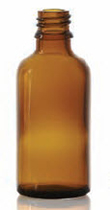50 ml dropper bottle, amber, type 3 moulded glass
