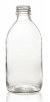 300 ml syrup bottle, clear, type 3 moulded glass