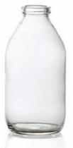 250 ml infusion vial, clear, type 2 moulded glass
