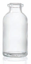 30 ml aerosol bottle, clear, type 3 moulded glass