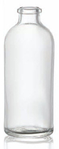 37 ml aerosol bottle, clear, type 3 moulded glass
