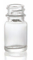 6/8 ml diagnostic bottle, clear, type 1 moulded glass