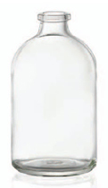 50 ml injection vial, clear, type 1 moulded glass