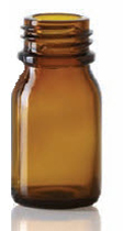 15 ml dropper bottle, amber, type 3 moulded glass