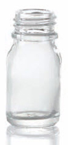 15 ml dropper bottle, clear, type 3 moulded glass