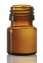 20 ml dropper bottle, amber, type 3 moulded glass