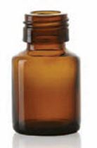 15 ml dropper bottle, amber, type 3 moulded glass