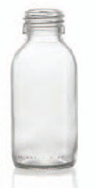30 ml syrup bottle, clear, type 3 moulded glass