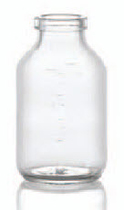 125 ml infusion vial, clear, type 2 moulded glass