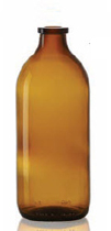 1000 ml infusion vial, amber, type 2 moulded glass